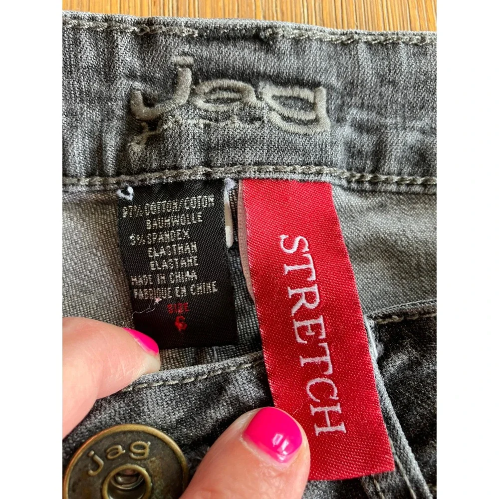 JAG Jeans Western Glove Works Grey Bootcut Stretch‎ Denim Womens Size 6